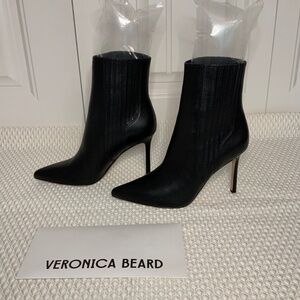Veronica Beard Lisa Mid Heeled Leather Boots